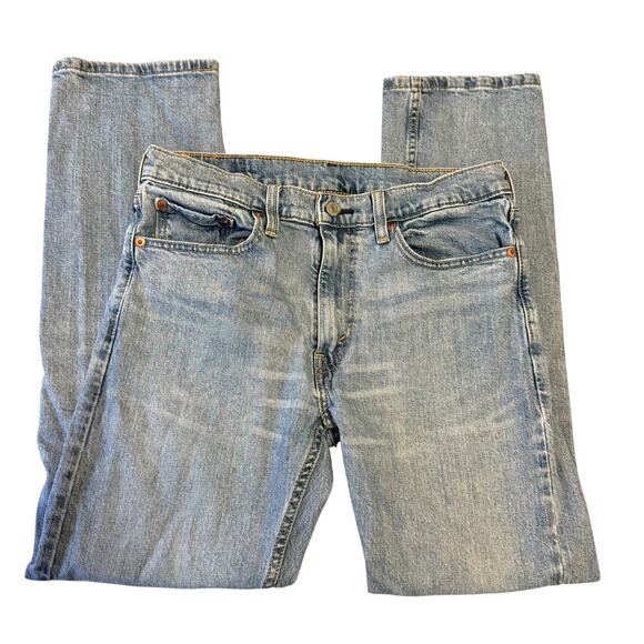 Levi's 513 Slim Straight Jeans Men's 31 x 30 Denim Medium Wash Cotton Blend - Picture 2 of 8